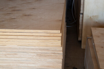 Plywood for construction.Finishing material. Building material.