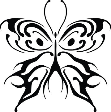 butterfly tribal tattoo