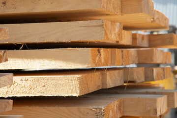 Edged boards.Building material.The material is made of wood.