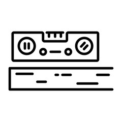 A linear style icon of spirit level