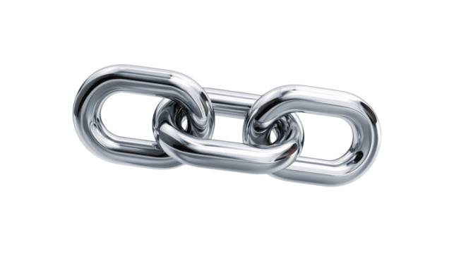 Interconnected Metal Chain: A close-up shot of a sleek, metallic chain, symbolizing strength, connection, and unity. This image offers a powerful visual representation of these important concepts.