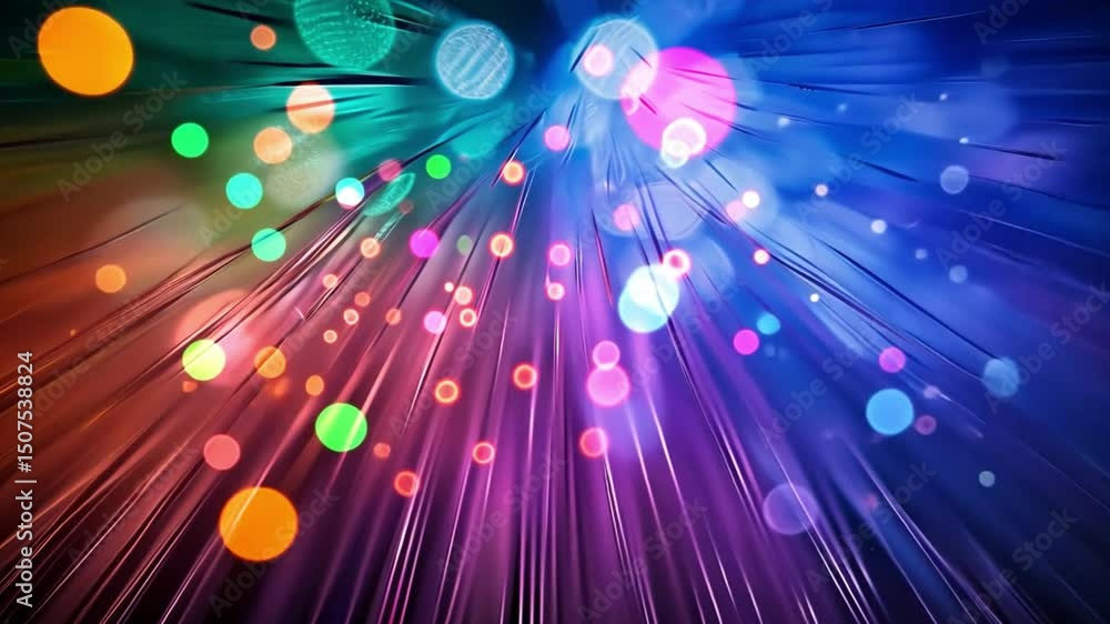 Aufkleber vibrant abstract background with colorful bokeh lights dynamic celebration of energy and movement fo