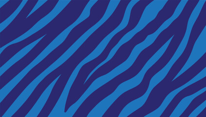 Psychedelic retro zebra or tiger pattern background. blue animal colored skin background.