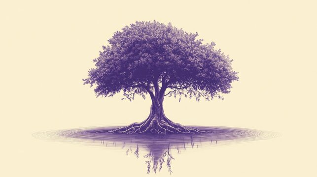 abstract purple tree