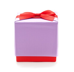 One gift box with ribbon.
