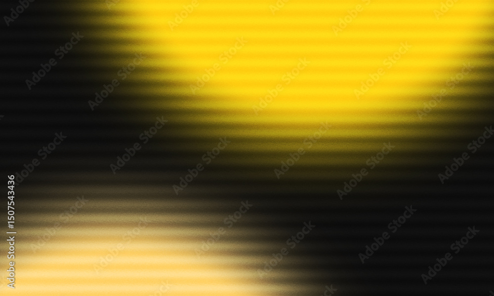 Poster abstract digital background with smooth black shape on yellow textured surface. soft gradients and h