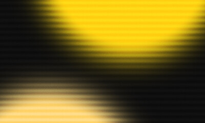 Abstract digital background with smooth black shape on yellow textured surface. Soft gradients and horizontal lines create a modern and futuristic look. Great for creative design, posters