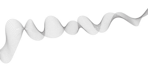 Fototapeta premium Abstract white background on colorful wavy dot lines and geometric design and twisted curve lines background. wave with lines created using blend tool. digital frequency track equalizer.