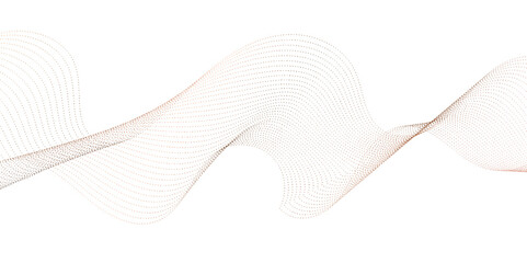 Fototapeta premium Abstract white background on colorful wavy dot lines and geometric design and twisted curve lines background. wave with lines created using blend tool. digital frequency track equalizer.