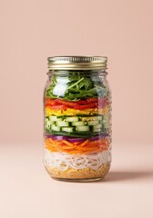 Vegan Rainbow Noodle Jar