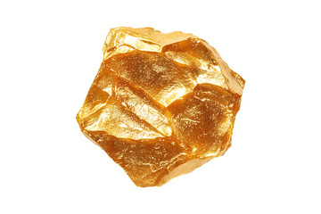 Obraz premium Gold nugget isolated on a transparent background