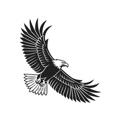create a eagle silhouette vector icon
