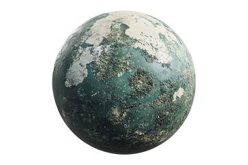 Fototapeta premium Earth planet satellite view isolated on a transparent background