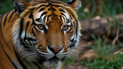Close-up tiger portrait