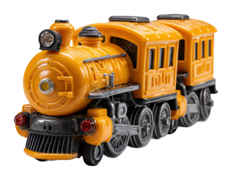 Toy train adventure kids room playtime content cozy environment view imagination isolated on transparent background