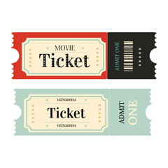 Admit one ticket,Ticket for circus,cinema,festival,casino.Event  ticket vector illustration on white background