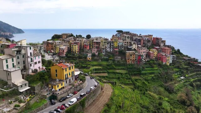 Corniglia Village, Cinque Terre Coast of Italy. La Spezia, Liguria, Italy
