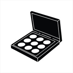 Beauty Cosmetic Palette Icon Illustration