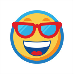 Cool Emoji Symbol Vector Illustration