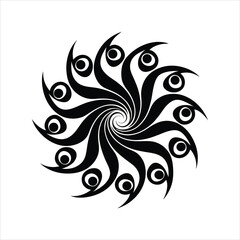 Fototapeta premium Flourish Calligraphy Silhouette Design Vector
