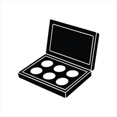 Minimalist Makeup Palette Silhouette Vector Art