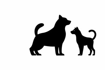 dog breed illustration pet branding silhouette