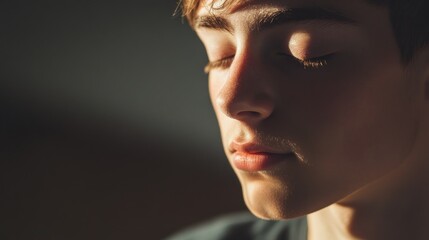 Closeup teen portrait