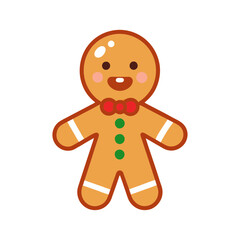 create a gingerbread man isolated vector art