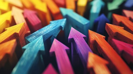 Colorful Arrows Upward