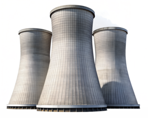 nuclear power plant in czech republic isolated on white background.PNG Transparent file type with high definition picture quality available.