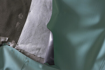 view of the waterproofing layer in the tunnel