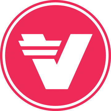 verasity-vra cryptocurrency logo illustrations on abstract background. 3d illustrations.