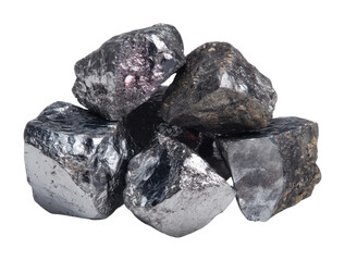 Mining rare minerals hematite extraction in industrial quarries geology and rock formations isolated on transparent background