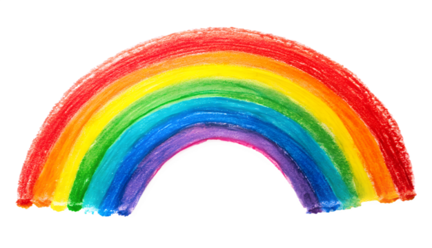 rainbow colored paper isolated on white background.PNG Transparent file type with high definition picture quality available.