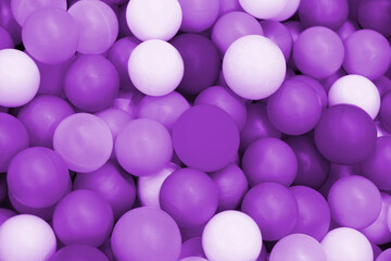 Multicolored plastic balls for children's pool and games