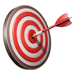 dart hitting target isolated on white background.PNG Transparent file type with high definition picture quality available.