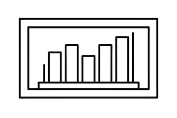 Simple bar graph chart data analysis business growth success