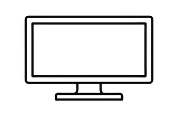 Simple line drawing of a computer monitor screen