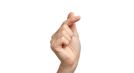 Isolated hand making korean heart gesture for love and affection on black background studio photography . transparent background  png