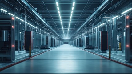 Fototapeta premium Futuristic Industrial Interior