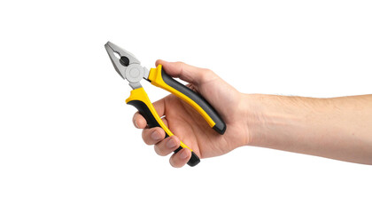 hand holding pliers png
