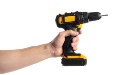 hand holding a cordless screwdriver png
