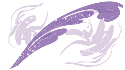 Purple feather design