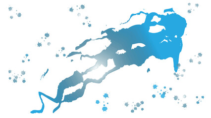 Obraz premium blue ink splashes
