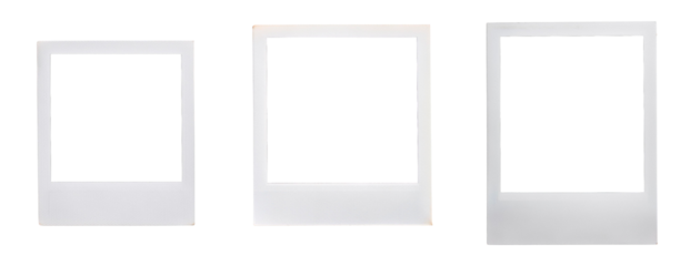 3 polaroids, frame without photos, polaroid. Ultra resolution	