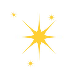 Obraz premium Vector cartoon shiny bright sparkles isolated on white background. 