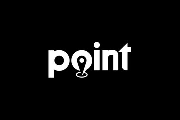Fototapeta premium Wordmark Logo Design for Typography Text Font point logo design inspiration.