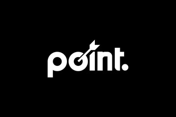 Creative Typography Text Font point logo design inspiration.