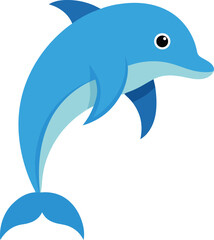 Fototapeta premium vector illustration of a cartoon dolphin