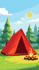 camping in the mountains